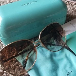 Authentic Tiffany gold sunglasses